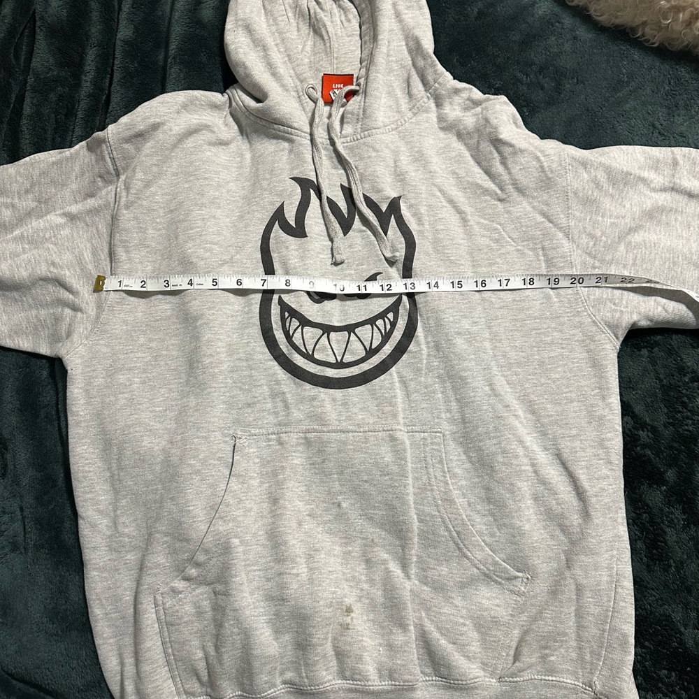 Spitfire Men's Grey Hoodie size L